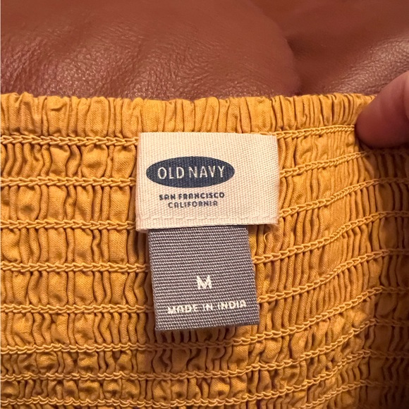 Old Navy Medium Mustard Yellow Eyelet Sundress - Picture 3 of 3